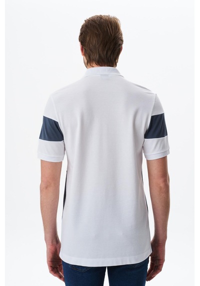 AR-MA Arma Erkek Regular Fit Çok Renkli % 100 Pamuk Pike Polo Yaka Tişört Y29374356102 Beyaz