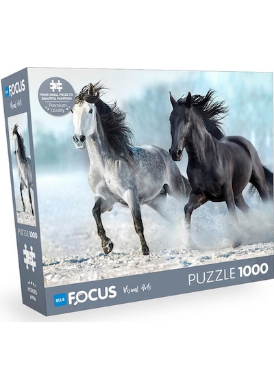 Blue Focus 1000 Parça Puzzle Horses Atlar