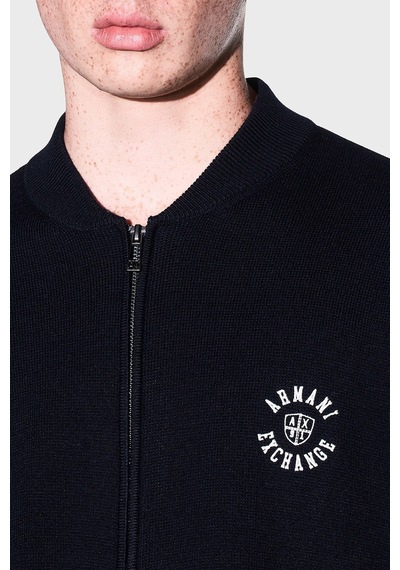 Armani Exchange Yün Karışımlı Regular Fit Yuvarlak Yaka Hırka Erkek Hırka Xm002864 Af14007 Ub101 Lacivert