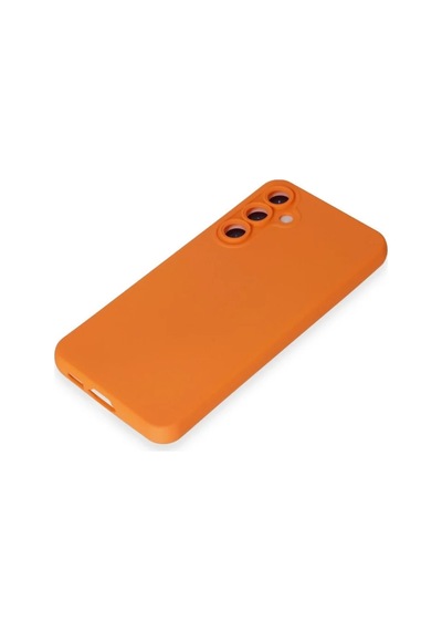 Zenviya21 Samsung Galaxy S24 Kılıf Nano İçi Kadife Silikon - Turuncu Zenya785 renkli