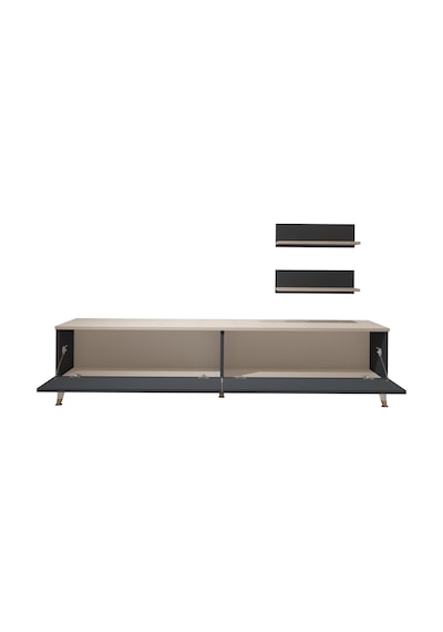 Decoraktiv Eko 4 Mdf Std Gold Tv Ünitesi Tv Sehpası Beyaz - Antrasit