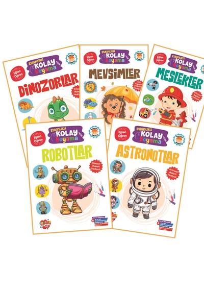 Boyama Zamanı Etkinlikli Kolay Boyama 5 Kitap
