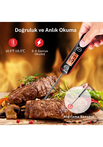 Thermopro Ic6030 Su Hızlı Sonuçlu Lcd Daldırma Saplama Gıda Termometresi