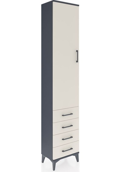 Arges Dolap 2 Raflı 4 Çekmeceli Tek Askılı 44x30x221 Antrasit-aytaşı Atlas Çam Arges Dolap 2 Raflı 4 Çekmeceli Tek Askılı 44x30x221 Antrasit-aytaşı Atlas Çam