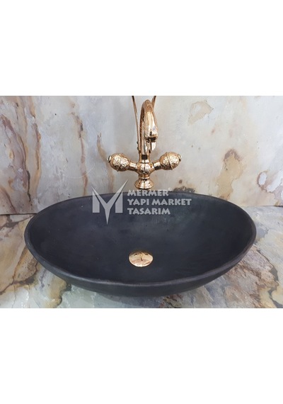 Bazalt Siyah Derin Kayık Lavabo