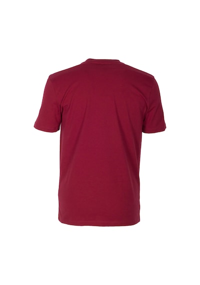 Erkek Tişört Bisiklet Yaka Bordo Slim Fit Baskılı T-shirt Ncs Jeans 1296 Bordo