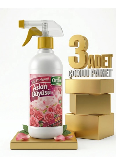 Ortem Oda Parfümü Aşkın Büyüsü 3x500 Ml Bahar Çiçekleri