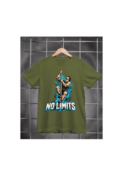 Segungear Nolimits Erkek Regular Fit Baskılı Spor Tişört Haki - 933732725 Haki