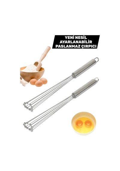 Yeni Nesil Ayarlanabilir Paslanmaz Çelik Yumurta & Pasta Çırpıcı Profesyonel Mutfak Yardımcısı Pas Diğer