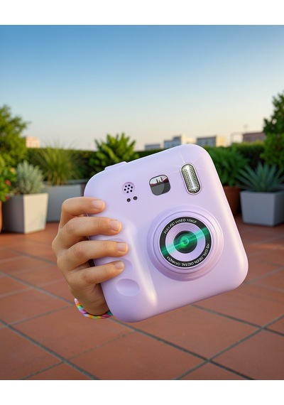 Çocuk Dijital Fotoğraf Makinesi Anında Baskı 4 Rulo Kağıt Hediye