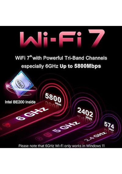 Wi-fi 7 Intel Be200 Bluetooth 5.4 Wifi Kartı Be200ngw Pc Dizüstü Windows 10/11 Wifi 7 Be200