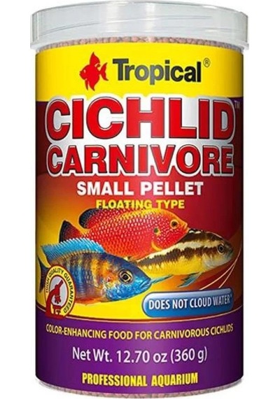 Tropical Cichlid Carnivore Small Pellet 250 ML
