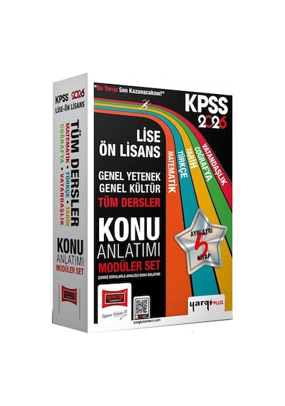 Yargı 2026 Kpss Lise Ön Lisans Gk-gy Tüm Dersler Konu Anlatımı Modüler Set 5 Kitap
