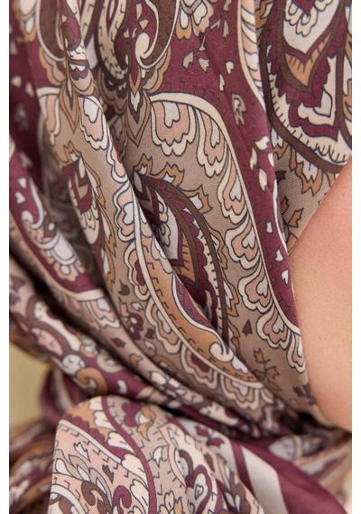 Silk Home Arve Eşarp Noa Mürdüm 90x90 Çok Renkli