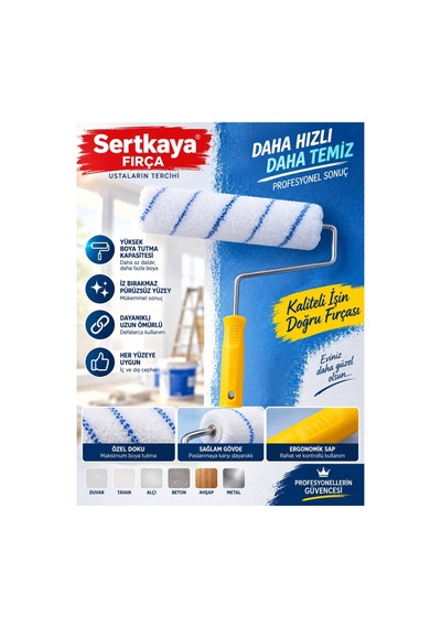Rulo Tüylü Plastik Boya Rulosu Duvar Boyası Için - 925010451
