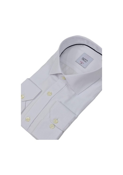 Erkek Slim Fitt Armürlü Uzun Kol Gömlek 2413 Bgl-st04383 Beyaz