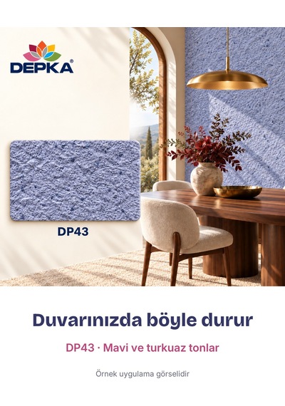 Depka Pamuk Sıva Dp43 2 Kg 7-8 M² İpek Sıva Alternatifi Isı Ve Ses Yalıtımlı Dekoratif Sıva