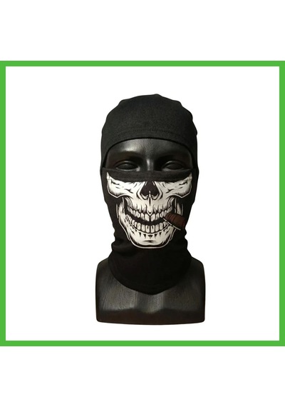 Vaveni Unisex Kuru Kafa Puro Baskılı Balaklava 1 Adet Tek Beden Viskoz Kask İçi Outdoor Maske Arz Siyah