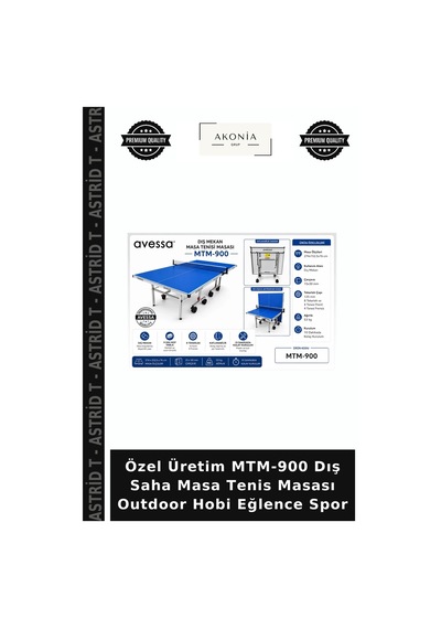 Özel Üretim Mtm-900 Dış Saha Masa Tenis Masası Outdoor Hobi Eğlence Spor