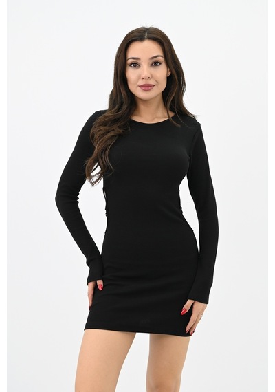 Koza Butik Kadın Pencere Detaylı Mini Elbise 5215-24 001