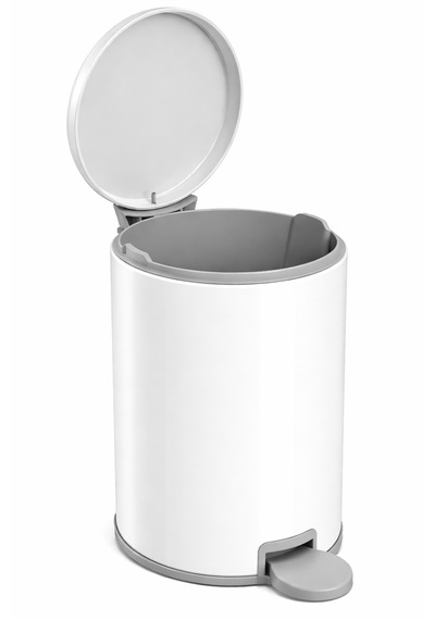 Primanova Cigo Compact 3 Lt Banyo Mutfak Ofis Çelik Çöp Kovası - Beyaz