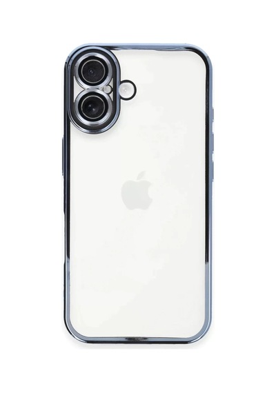 Newface Apple İphone 16 Plus Kılıf Razer Lensli Silikon - Açık Mavi