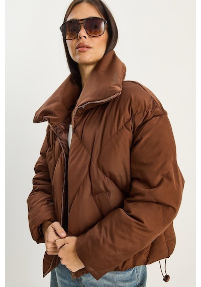 Shade Kadın Oversize Şişme Mont 10191065 - Acı Kahve Kahverengi