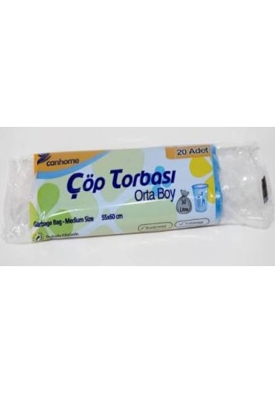 Canhome Orta Boy Çöp Torbası 20 Adet Mavi 55 x 60 CM