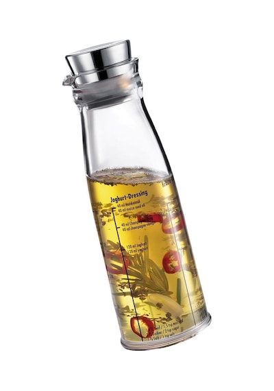 Kuchenprofi Dressing Shaker 250 Ml, Ölçekli, Paslanmaz Çelik Kapaklı Sos Karıştırıcı, Yağdanlık Sosluk Gri