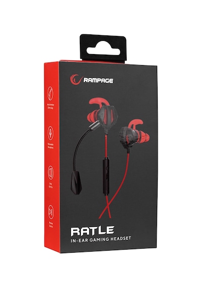 Rampage RM-K26 RATLE Mikrofonlu Kulak İçi Oyuncu Kulaklığı