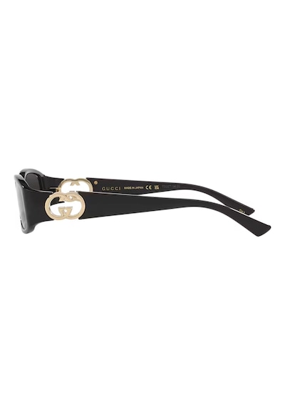Gucci Gg 1661s 001 54 Kadın Dikdörtgen Siyah Kemik Güneş Gözlüğü Siyah