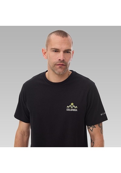 Columbia Cs0482 Csc M Rainbow Ridge Ss Erkek T-shirt-33636 Siyah