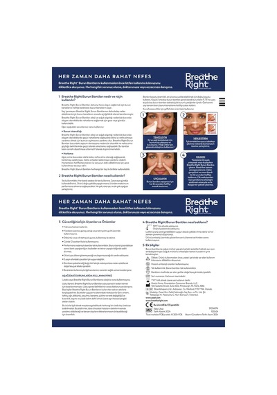 Breathe Right Burun Bandı Extra Güçlü Standart Boy 10'lu, 2 Kutu