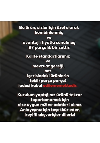 Porsima 1177 27li Bahçe Balkon Teras Zemin Döşemesi Karosu Latte
