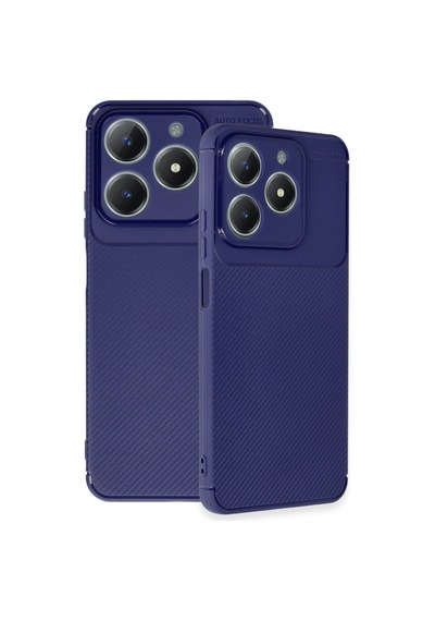 Realme C61 Kılıf Auto Focus Karbon Kapak Lacivert