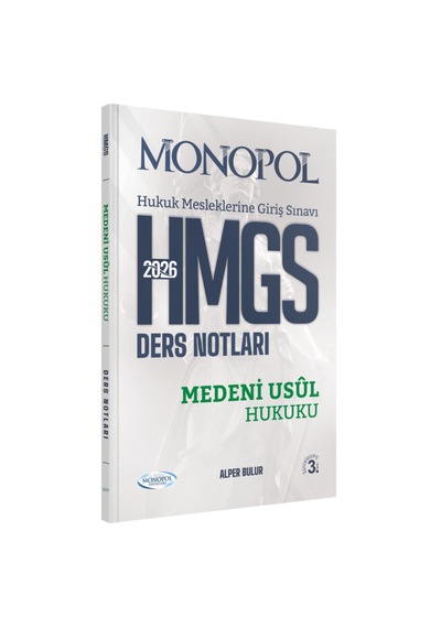 Hmgs Medeni Usul Hukuku Ders Notları 3. Baskı Monopol Yayınları