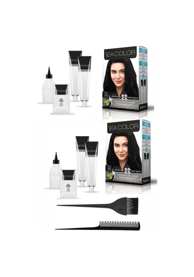 Sea Color Set Boya 1.0 Siyah 2 Adet+Boya Tarağı+Fırça