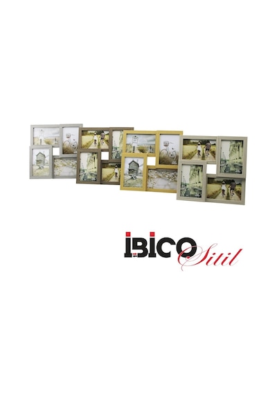 İbico İ12-035 Ahşap Resim Çerçeve 10x15cm 4"x6" 4'lu Birleşik Lüx Bambu Aile Foto - 24'li Paket