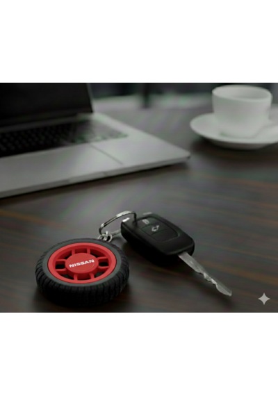 Nissan Uyumlu Özel Tasarım Anahtarlık - Premium Hafif Ve Dayanıklı Kırmızı