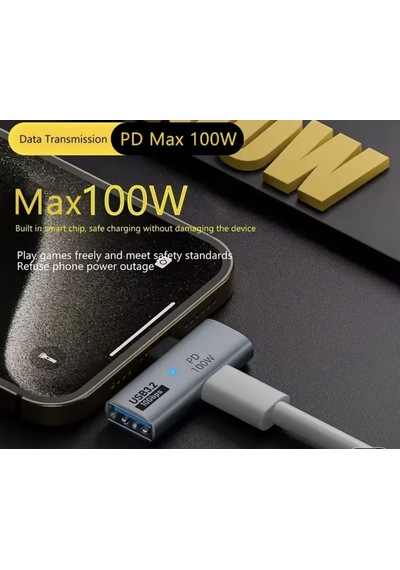 E-kervan 2'si 1'arada Type-c To Pd 100w Hızlı Şarj +usb Giriş 3.2 Çeviri Dönüştürücü Adaptör Ce Lisanslı Sertifikalı 1 Adet E-kervan 2'si 1'arada Type-c To Pd 100w Hızlı Şarj +usb Giriş 3.2 Çeviri Dönüştürücü Adaptör Ce Lisanslı Sertifikalı 1 Adet