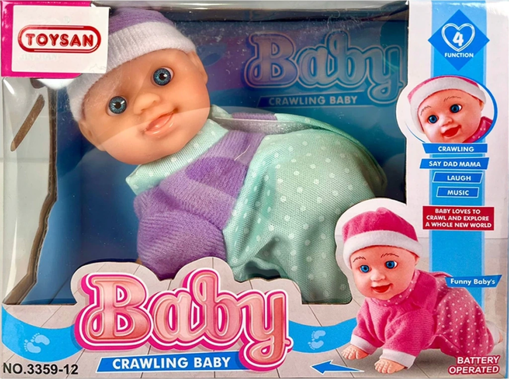 Pilli Emekleyen Sesli Bebek - Özel Seri 3359-12