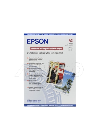 Epson A3 251Gram 20'Li Premium Semigloss Fotoğraf Kağıdı S041334