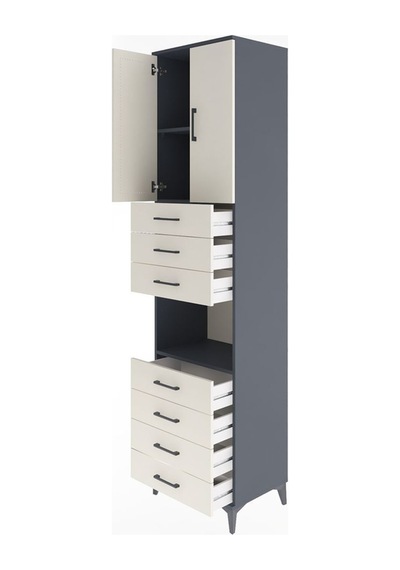 Hyperion Dolap 3 Raflı 7 Çekmeceli 2 Kapaklı 60x44x243 Antrasit-aytaşı Antrasit Hyperion Dolap 3 Raflı 7 Çekmeceli 2 Kapaklı 60x44x243 Antrasit-aytaşı Antrasit