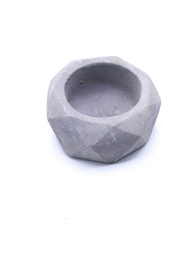 Elmas Beton Saksı 05 Gri