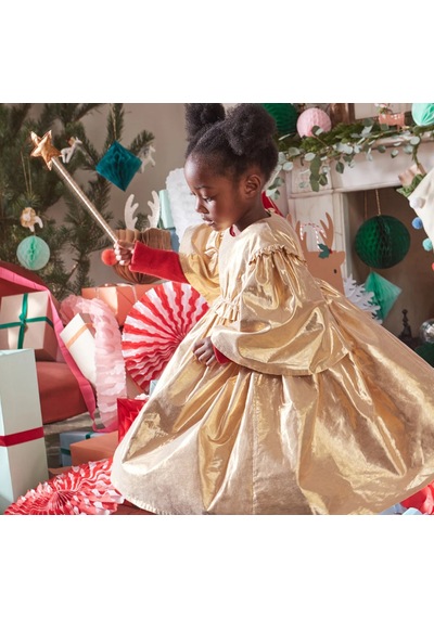 Meri Meri - Gold Angel Dress Age 5-6 - Altın Melek Elbise 5-6 Yaş 0 - 99