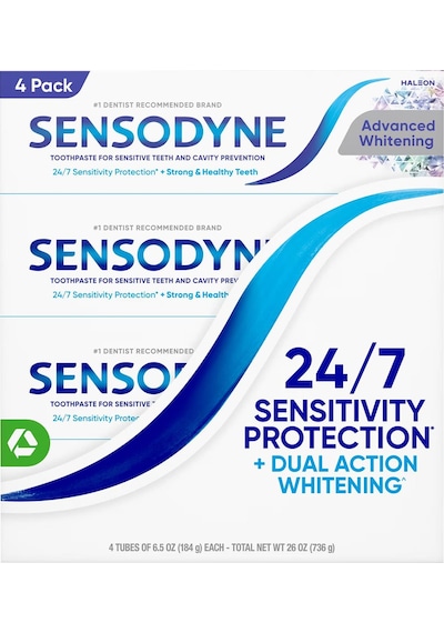 Sensodyne Advanced Whitening Diş Macunu 4lü Paket 4x184gr Beyazlık