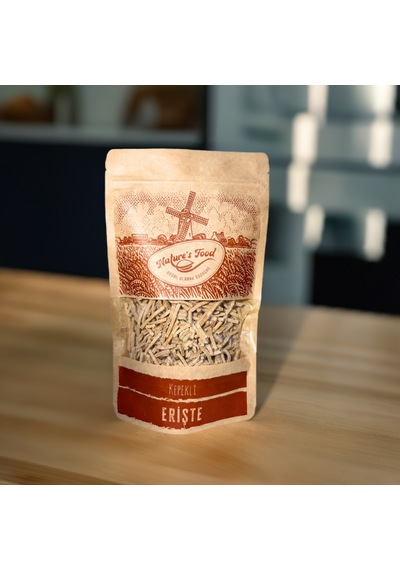 Kepekli Erişte 400gr Kepekli Buğday Unu, Buğday Kepeği, Yumurta, Süt Az Tuzlu