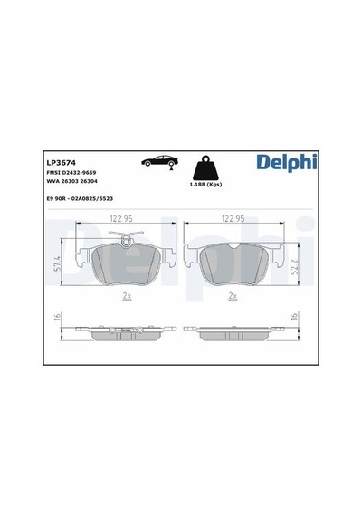 Cupra Formentor 1.5tsı 2020-2025 Delphi Arka Balata