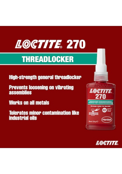 Loctite 270 Yüksek Mukavemetli Civata / Vida Sabitleyici 250ml