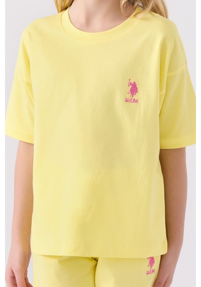 U.S. Polo Assn. U.s. Polo Assn Kız Çocuk Sarı Bermuda Takım 5274-43844 Sarı